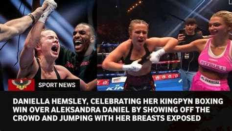 daniella hemsley celebrando|OnlyFans boxer Daniella Hemsley lifts her top to celebrate